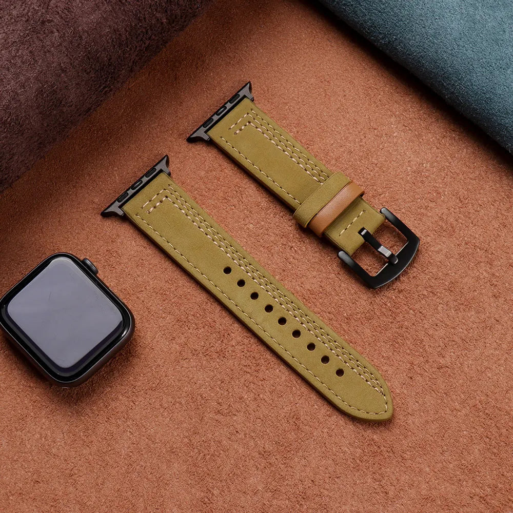 Leather loop band For Apple Watch Ultra 2 band 44mm 45mm 49mm 40mm 42mm 38mm 41mm sport band Apple Watch Series 9 8 7 3 4 5 6 se