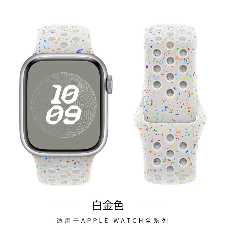 Sport band for Apple Watch band 11 10 9 8 7 SE Ultra2 3 49mm 46mm 45mm 44mm 42mm 41mm 40mm Breathable wrist correa Apple Watch bands