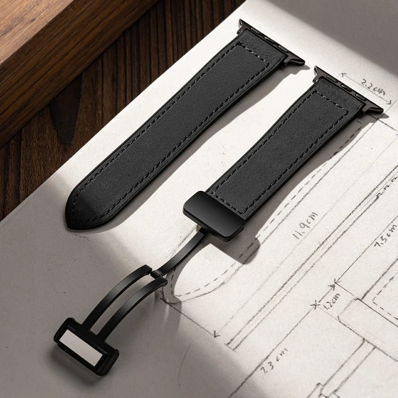 Leather band for Apple Watch 10 Ultra 9 band 46mm 49mm 42mm 44mm 45mm 40mm 41mm band men Silicone Apple Watch Series 9 8 7 SE 6 5