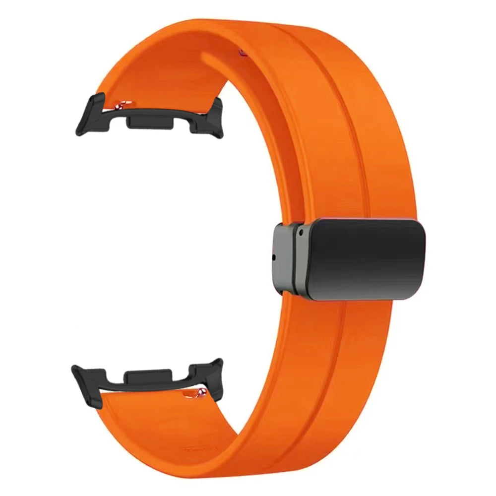 Soft Silicone Band for Samsung Galaxy Watch 8 40mm 44mm Magnetic Watchband for Galaxy Watch8 Classic 46mm Ultra 2025 Accessories