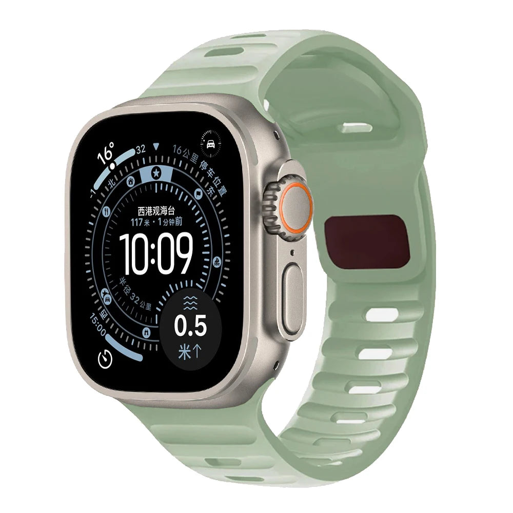 Silicone sport band for Apple Watch 49mm 45mm 44mm 46mm 42mm 40mm 41mm Correa band Apple Watch Series 9 8 7 6 5 SE Ultra 3 2 1