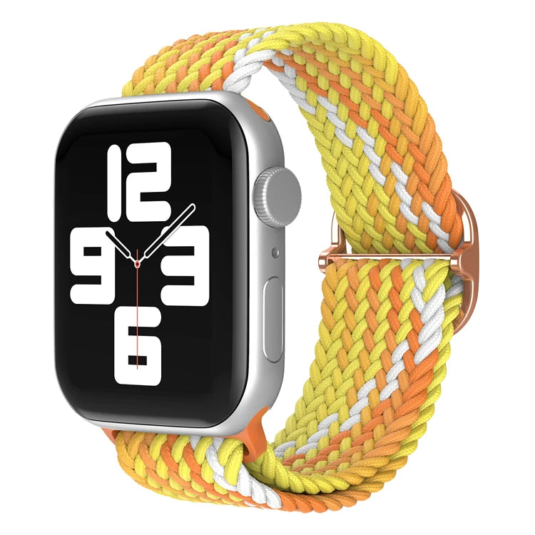 Braided Loop For Apple Watch band 49mm 44mm 45mm 41mm 42mm 38mm 40mm Elastic Solo band Apple Watch Ultra Series 7 SE 3 6 8 Band