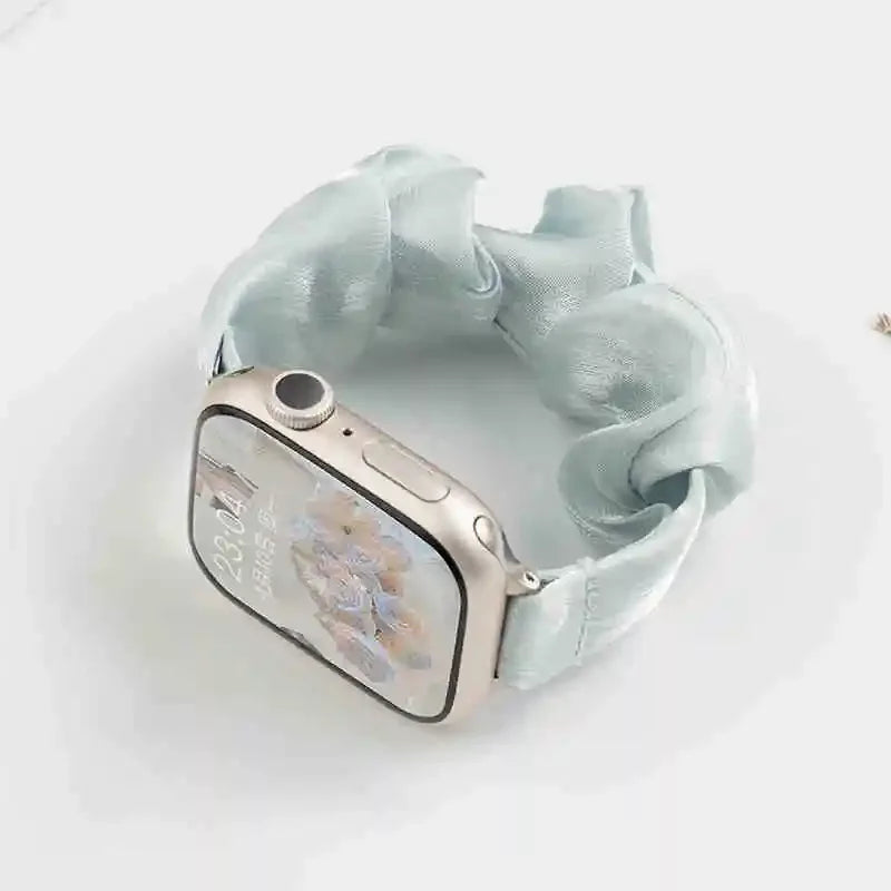 Scrunchie Compatible For Samsung Galaxy Fit 3 SM-R390,Cute Ice Silk Elastic for Samsung Galaxy Fit 3 Accessories