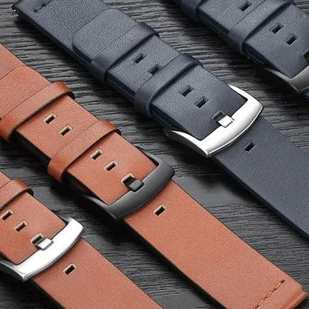 No Gaps Leather Strap For Samsung Galaxy Watch 7 6 Classic 47mm 43mm 6/5/4 40mm 44mm 5Pro 45mm Quick Fit Band Accessories