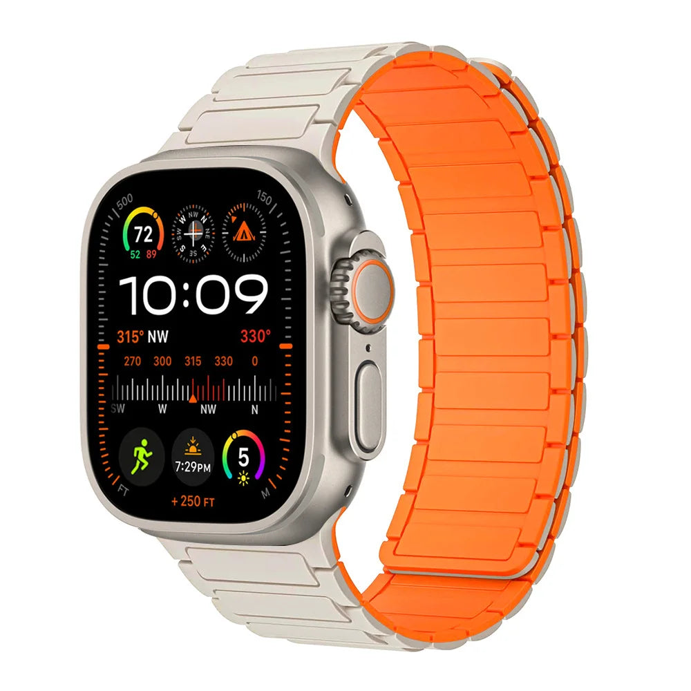 Magnetic band For Apple Watch Ultra 2 49mm 44mm 45mm 38mm 42mm 41mm belt Silicone band Apple Watch Series 8 7 6 5 9 SE 40mm band
