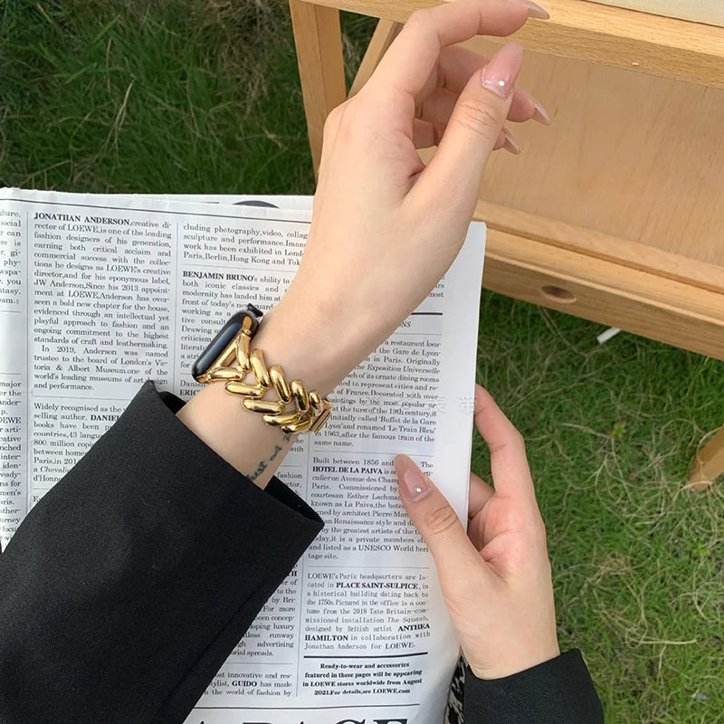 Metal band for Apple Watch 10 band 46mm 42mm 41mm 44mm 45mm 40mm 49mm Women watch band Belt band Apple Watch Series 9 8 7 SE Ultra