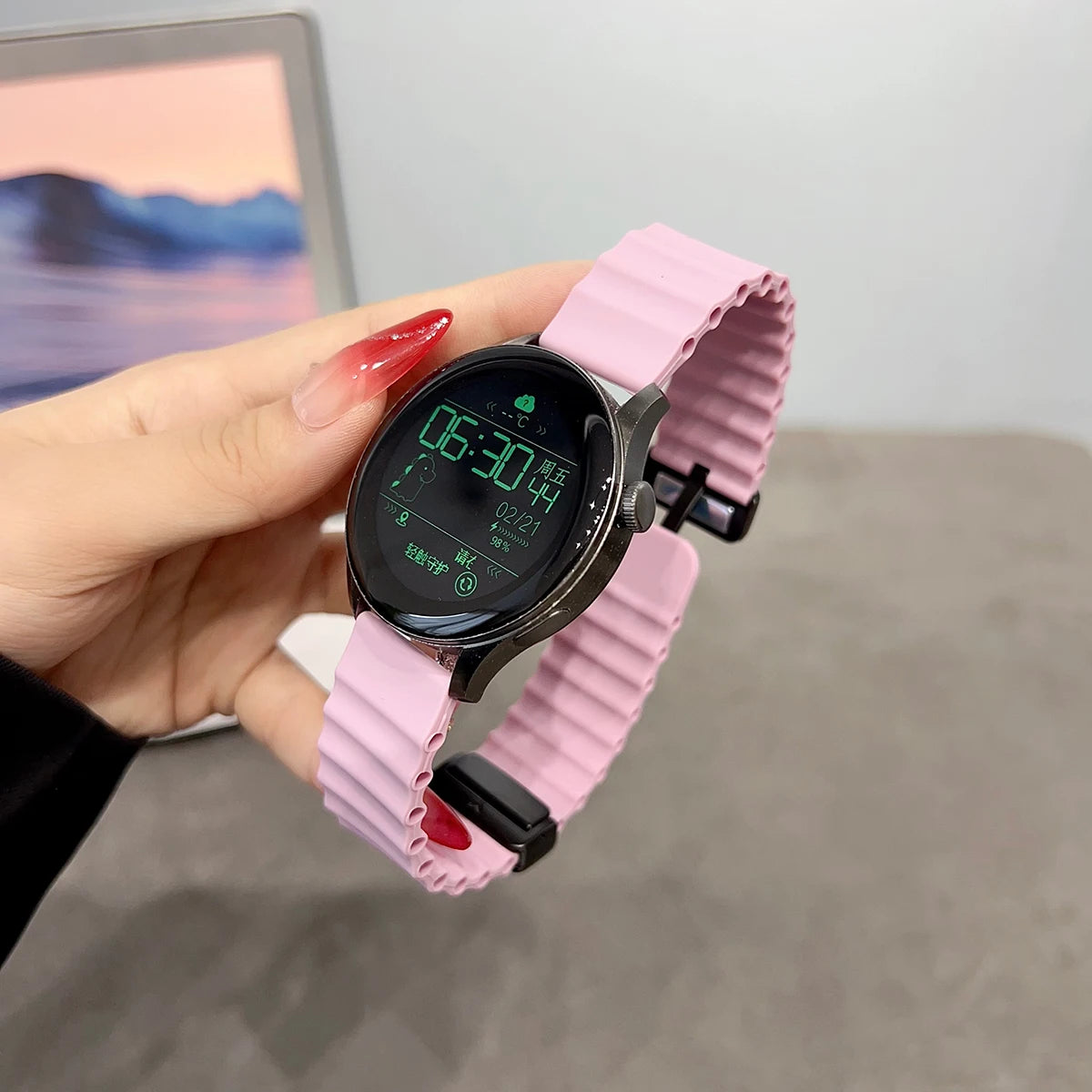 Ocean Silicone Loop Strap For Samsung Galaxy Watch 7 6 5 40mm 44mm Adjustable Bracelet Watchband For Galaxy 4 6 Classic 20/22mm