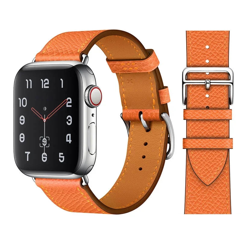 Leather band For Apple Watch Ultra 2 49mm 9 8 7 45mm 41mm High quality business wristband For Apple Watch 6 5 4 3 SE 44mm 40mm 42mm