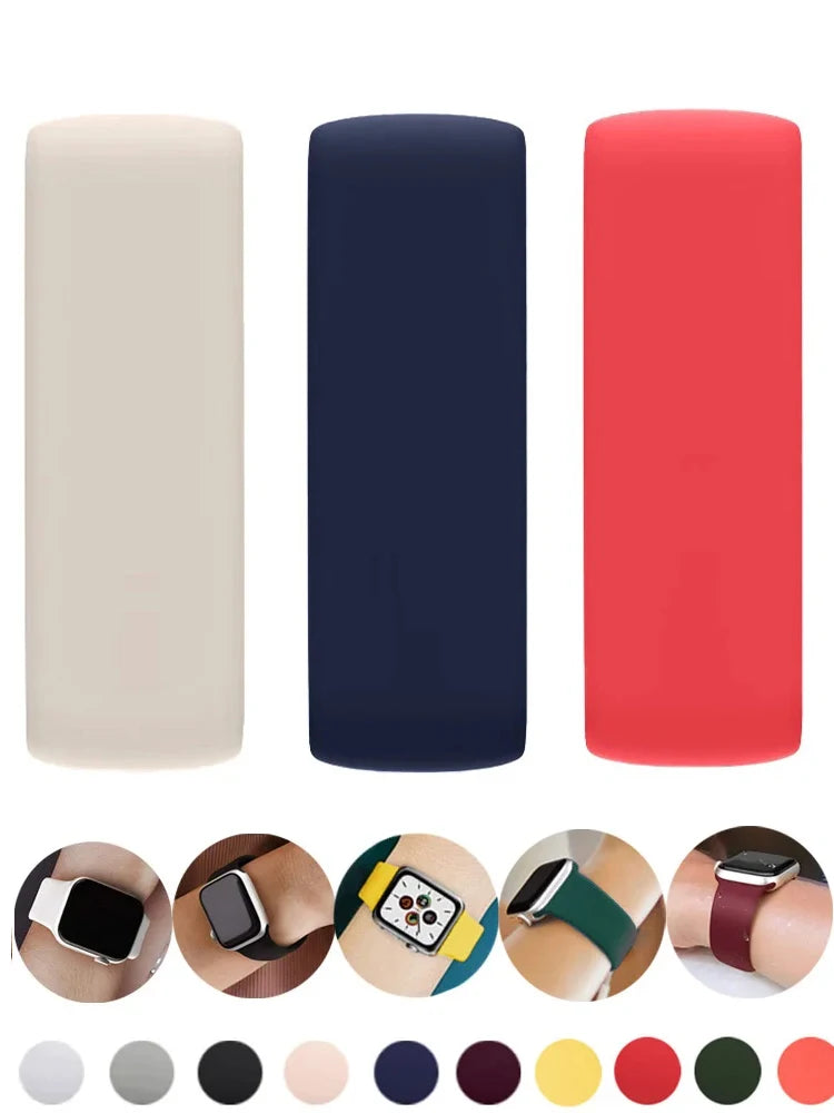 Solo band for Apple Watch band 44mm 45mm 41mm 40mm 42mm Ultra 2 49mm Silicone band correa Apple Watch Series 9 6 5 3 4 SE 7 8
