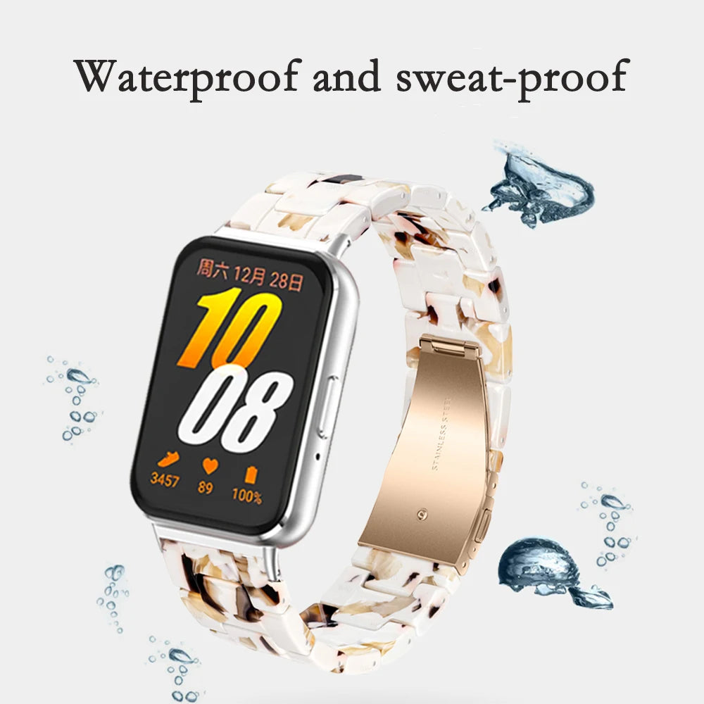 Resin Strap Compatible with Samsung Galaxy Fit3 Quick Release Men Women Bracelet for Galaxy Fit 3 Strap