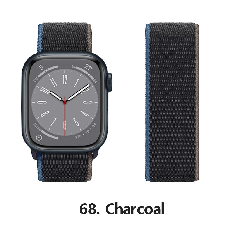 Nylon loop Correa For Apple Watch band 45mm 44mm 46mm 40mm 49mm 41mm 42mm 38mm band Apple Watch Series 6 SE 7 8 9 10 Ultra 2 bands