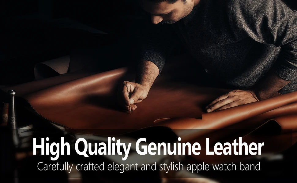 Leather band for Apple Watch band 44mm 46mm 40mm 45mm 49mm 42mm 41mm 38mm Sport band Apple Watch Series 10 9 7 8 6 5 SE Ultra 2