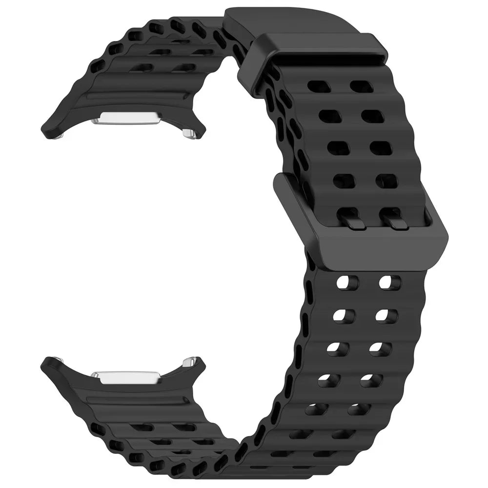 Sport Band For Samsung Galaxy Watch Ultra 47mm silicone Bracelet NO Gaps Ocean Watchband aquatics Watch 7 47mm Official Strap