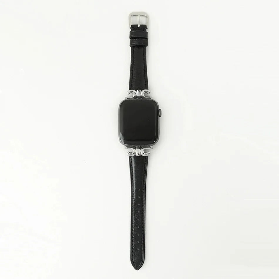 For Apple Watch band Series Ultra 10 9 8 7 6 5 Luxury Leather loop For Women 38mm 40mm 41mm 42mm 44mm 45mm 46mm 49mm band