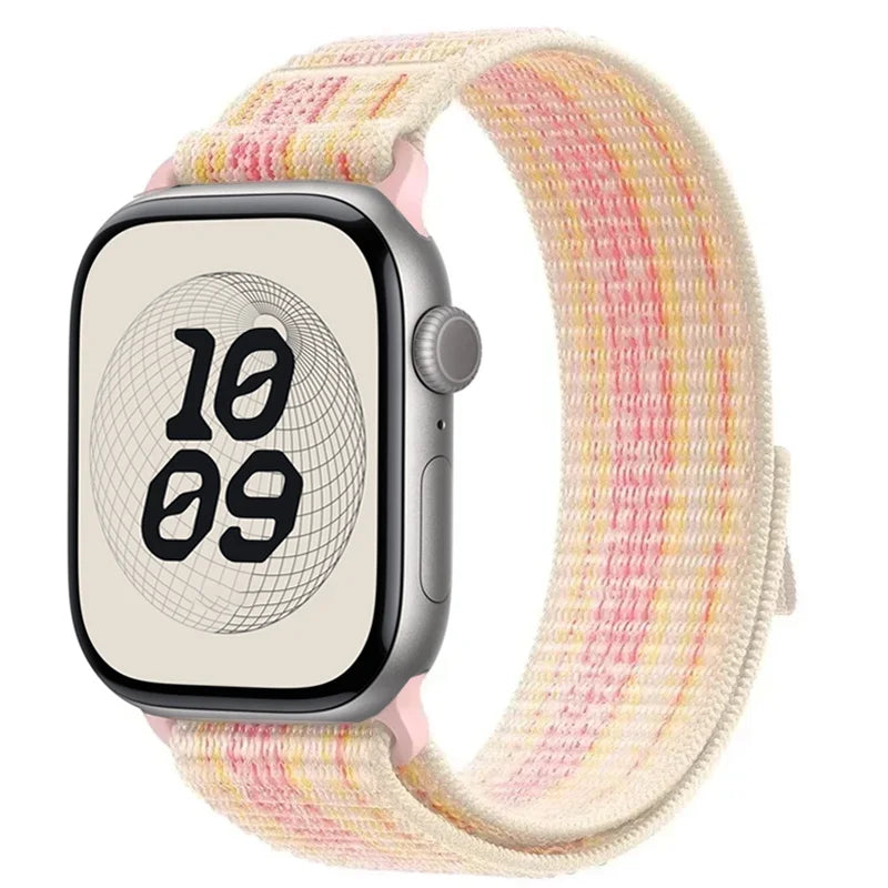 For Apple Watch band 49mm Series 11 10 9 8 7 6 5 4 SE Ultra 2 3 Stripe band 42mm 46mm 45mm 40mm 44mm 41mm Apple Watch Sport Nyon Loop