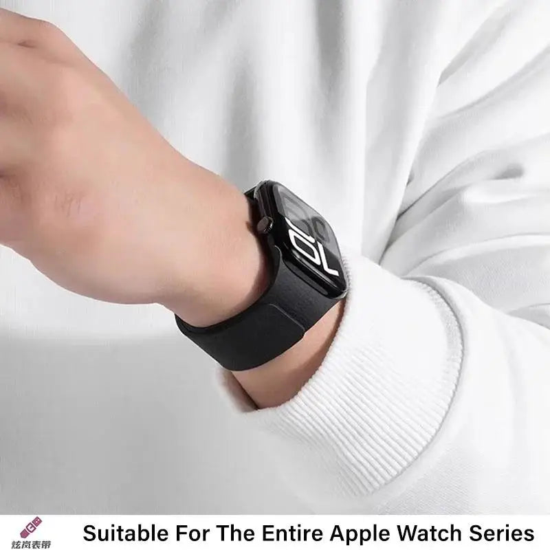 Soft Magnetic band for Apple Watch band Ultra 2 40mm 44mm 46mm 45mm 49mm 42mm 41mm Silicone correa band Apple Watch 10 SE 9 8 7 6