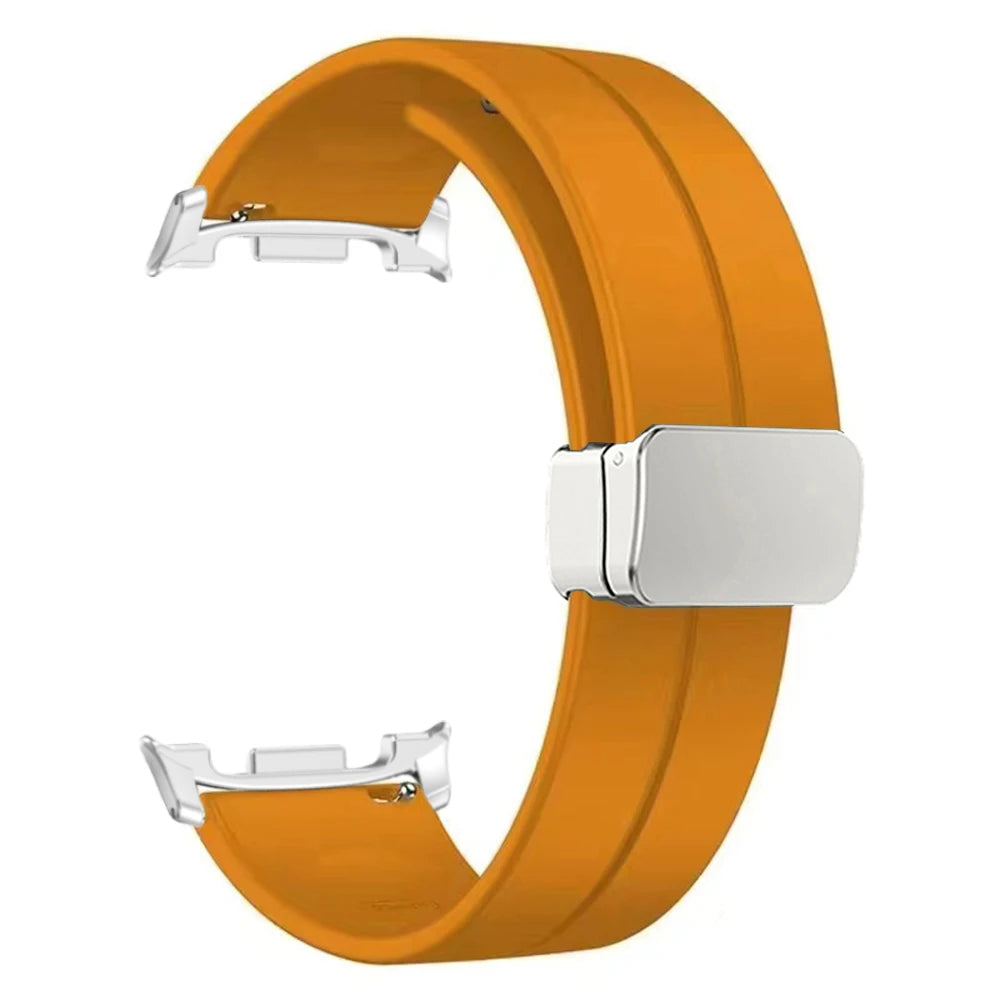 Soft Silicone Band for Samsung Galaxy Watch 8 40mm 44mm Magnetic Watchband for Galaxy Watch8 Classic 46mm Ultra 2025 Accessories