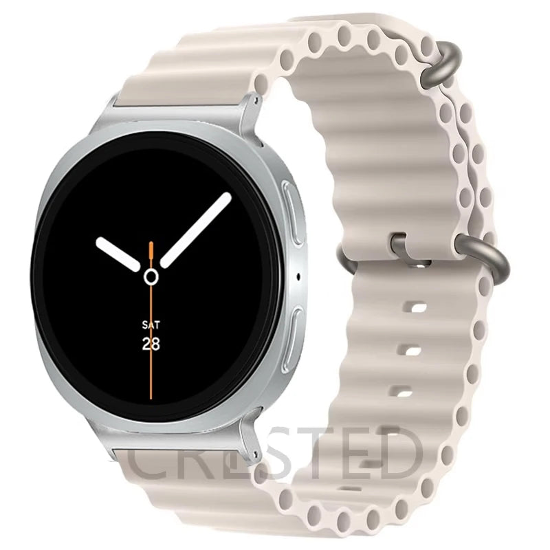 Ocean Band For Samsung Galaxy Watch 8 strap 44mm 40mm Accessories Sport Silicone Bracelet correa for Galaxy watch 8 classic 46mm