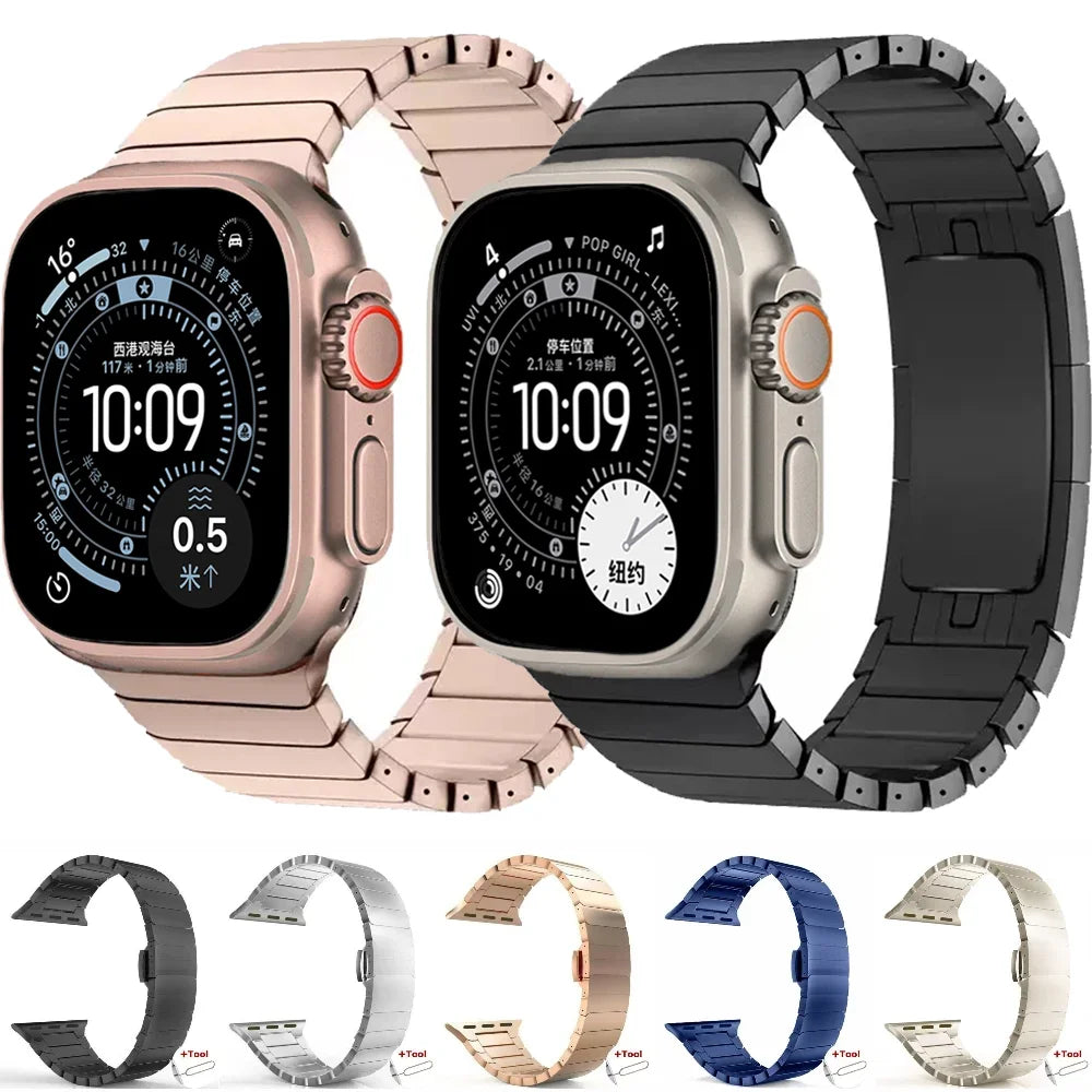 Stainless Steel band for Apple Watch band Ultra 3 49mm 46mm 42mm 45mm 41mm 44mm 40mm metal band for Apple Watch 11 10 9 8 7 6 5 4 SE