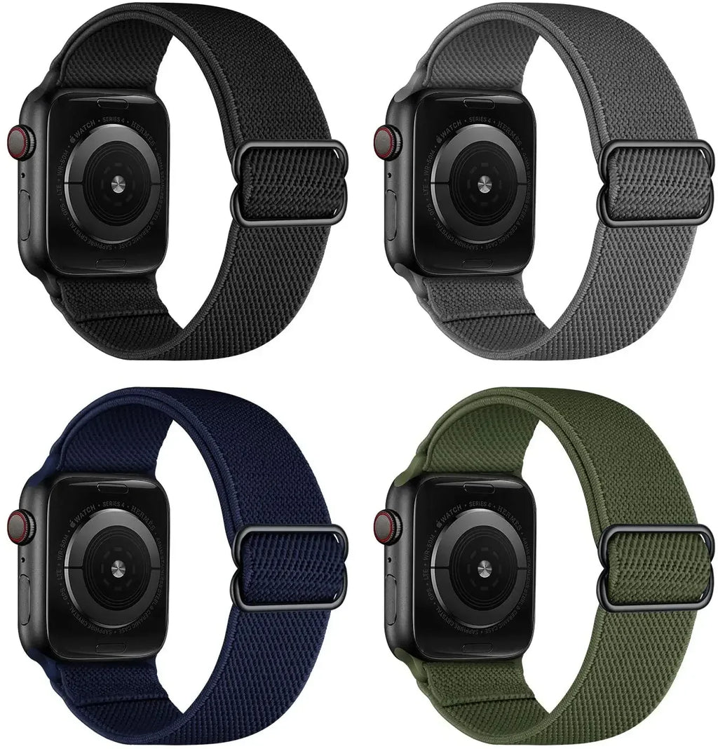 Nylon Loop band For Apple Watch 49mm 45mm 44mm 42mm 41mm 40mm 46mm Elastic band Apple Watch Ultra 3 2 11 10 9 8 7 6 5 4 SE band