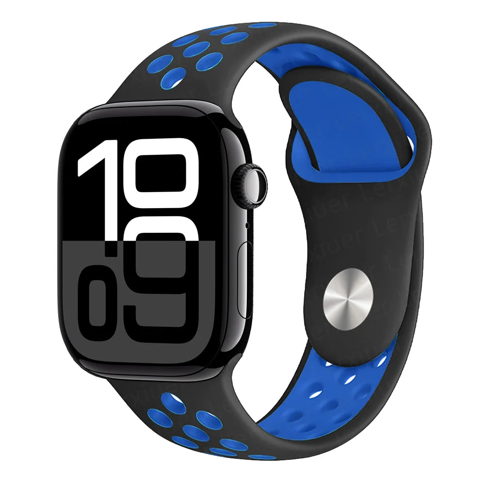 Official band For Apple Watch band Ultra 2 40mm 44mm 46mm 49mm 41mm 42mm 45mm Silicone band correa Apple Watch 11 10 9 8 7 6 SE3 band