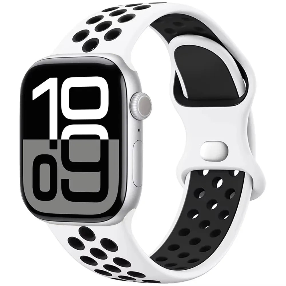 Silicone band for Apple Watch Series 11 10 46mm 42mm Sport band Apple Watch 9 8 7 6 5 SE 4 Ultra 3 2 49mm 45mm 44mm 40mm 41mm Band