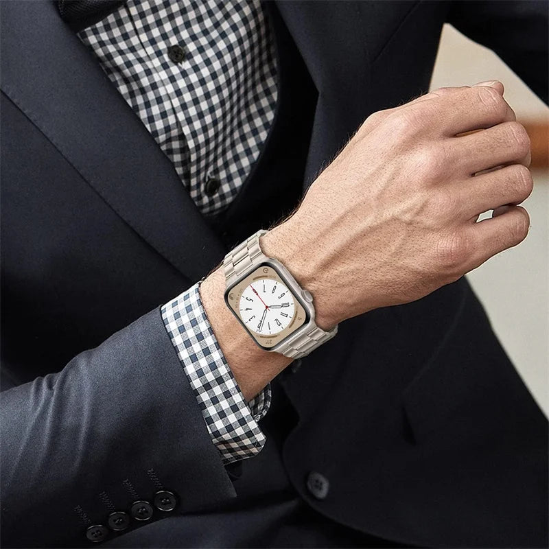 Metal band For Apple Watch Ultra 49mm 8 7 45mm 41mm 42mm 44mm stainless steel smart watch wristband Apple Watch 6 5 4 3 SE 38mm 40mm