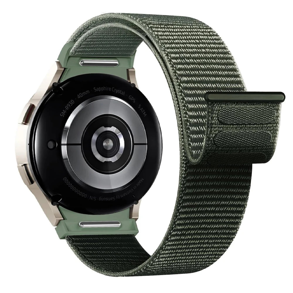 No gaps Band For Samsung Galaxy Watch 7 6 FE 4 Classic 5 pro 44mm 40mm 47mm 45mm Nylon Loop bracelet correa Galaxy Watch 7 Strap