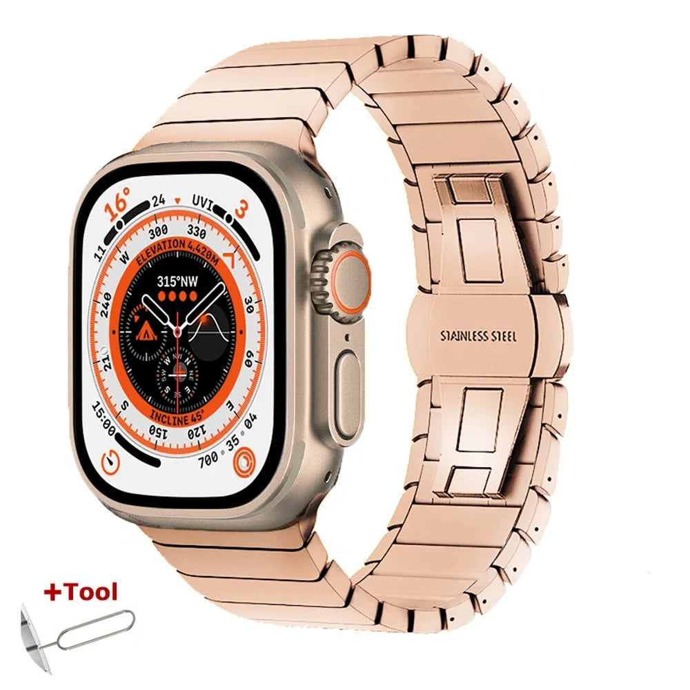 Stainless Steel band for Apple Watch band Ultra 3 49mm 46mm 42mm 45mm 41mm 44mm 40mm metal band for Apple Watch 11 10 9 8 7 6 5 4 SE