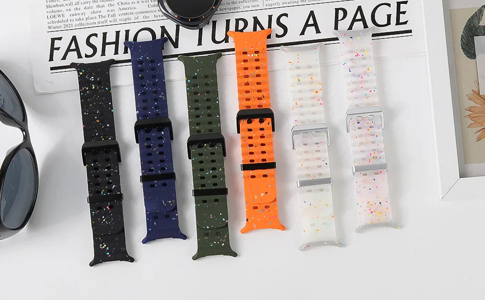 Original Marine for Samsung Galaxy watch Ultra 2 Strap accessories Colorful Sport Bracelet Correa Galaxy watch 7 Ultra 47mm Band