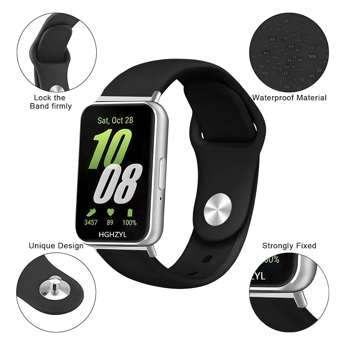 Silicone Strap for Samsung Galaxy Fit 3 Band Bracelet Sport Correas for Galaxy Fit3 Band Accessories Replacement Belt Watchband