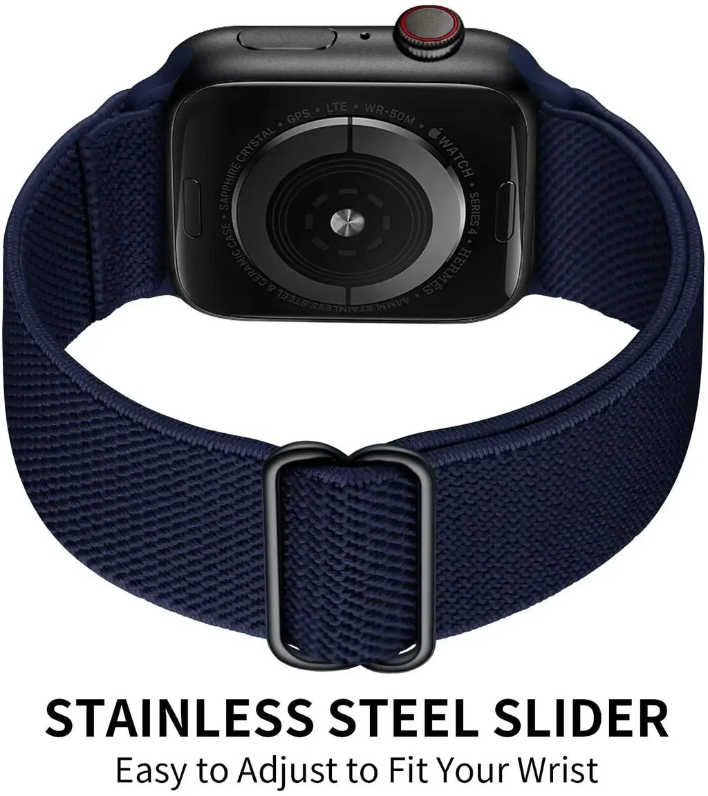 Nylon Loop band For Apple Watch 49mm 45mm 44mm 42mm 41mm 40mm 46mm Elastic band Apple Watch Ultra 3 2 11 10 9 8 7 6 5 4 SE band