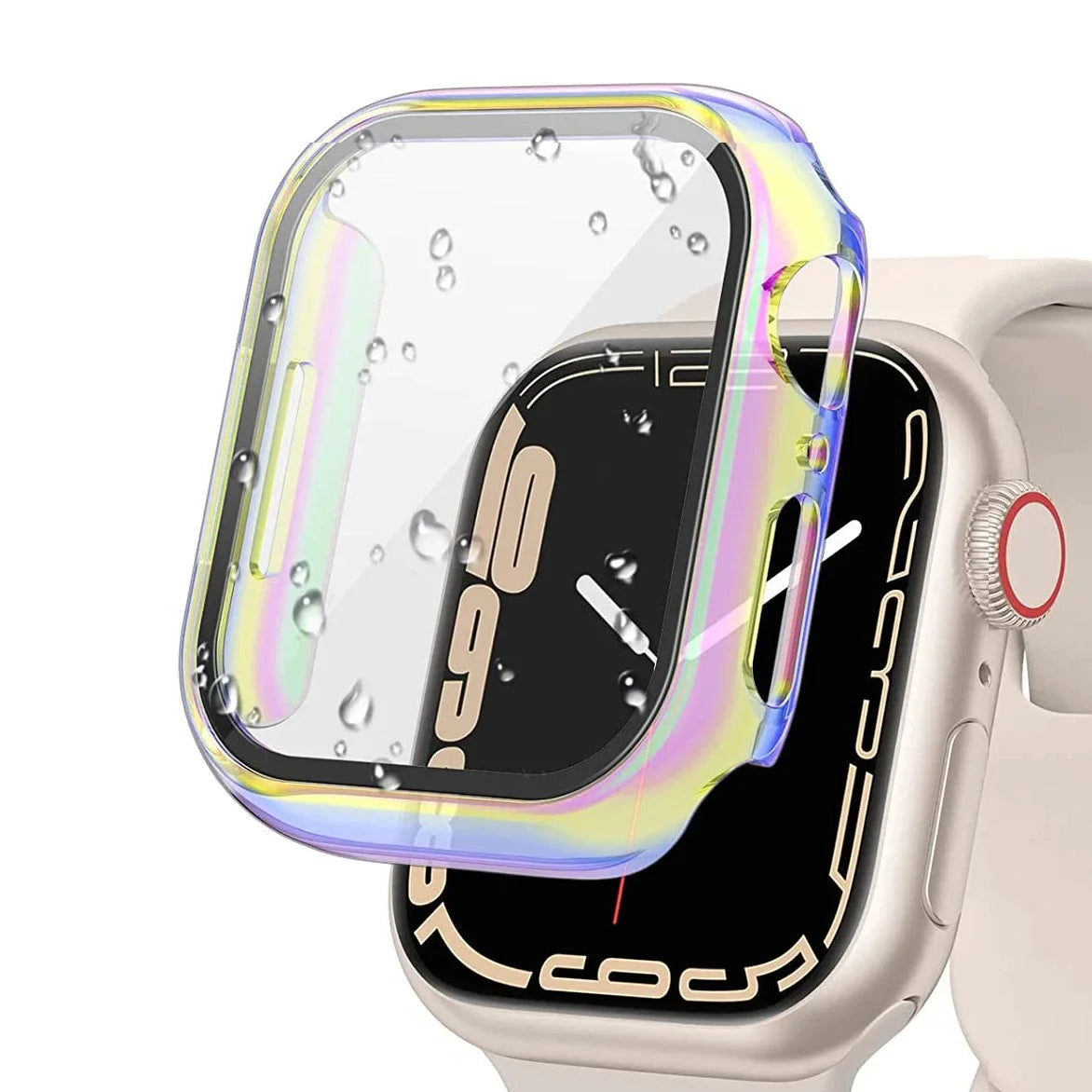 PC Colorful Watch Case Built in Tempered Glass for Apple Watch 45mm 40mm 44mm 41mm Apple Watch Series 9 8 7 6 SE 5 Coverage Cover
