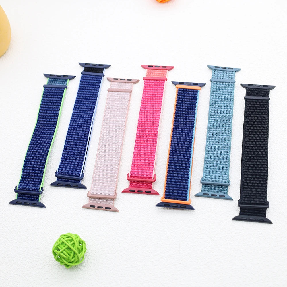 Nylon band For Apple Watch band S10 46mm 42mm 45mm 41mm 44mm 40mm 49mm Braided band Breathable Apple Watch Ultra 10 9 8 7 6 5 4