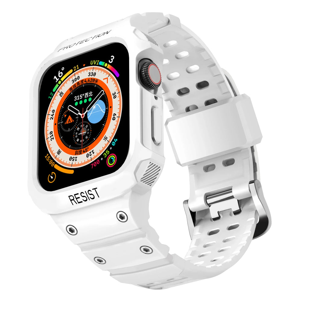 For Apple Watch 45mm 44mm 42mm 41mm 40mm Apple Watch Series 9 8 7 6 5 SE 4 3 2 1 band , Sport Protective Replacement Wristband