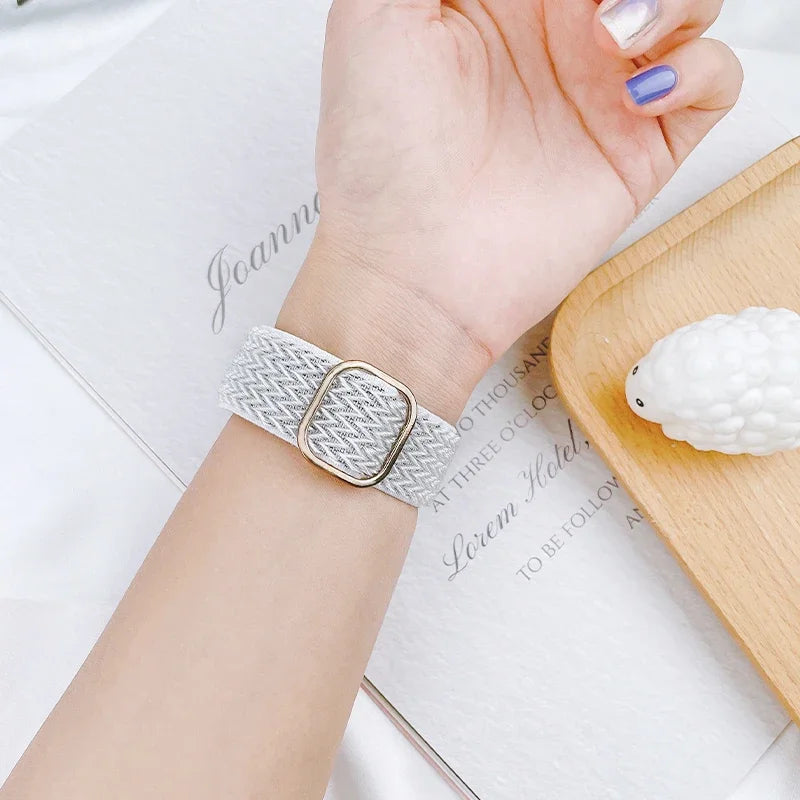 Elastic Shiny strap For Samsung Galaxy Watch 7/6/5/pro/3/4/Active 2 20mm/22mm Bohemian Pride bracelet Huawei GT 5-4-3-2-e band