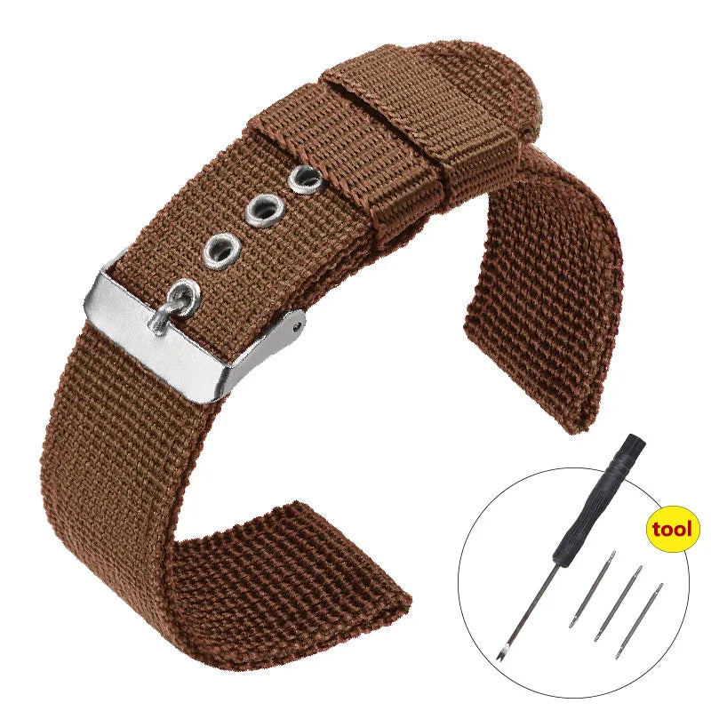 18mm 20mm 22mm Band Nylon Watch Strap for Samsung Galaxy Watch 5 Pro 42mm 46mm Active1 Active2 Gear S3 Frontier Sports