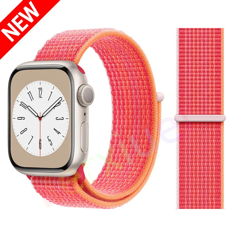 Nylon Loop band for Apple Watch band 46mm 44mm 40mm 42mm 45mm 41mm 49mm 44mm band Apple Watch Series Ultra 2 11 10 9 SE 7 6 5 4