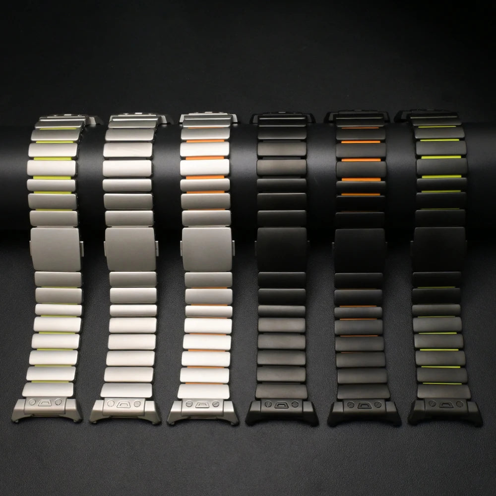 Titanium Watchband for Samsung Galaxy Watch Ultra 2025 47mm Luxury Rubber Strap for GALAXY WATCH ULTRA 47mm 2024 Men Metal Band