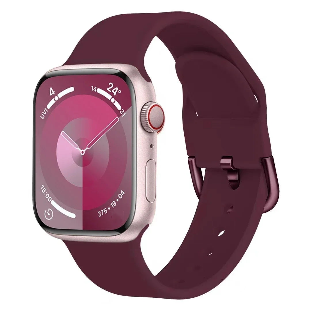 Silicone band For Apple Watch band 11 10 9 8 7 46mm 42mm 45mm 41mm Ultra 3 49mm sport band Apple Watch 6 5 4 SE 44mm 40mm Belt