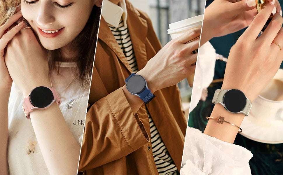 No Gaps Band For Samsung Galaxy Watch 7 6 4 classic/5 pro 47mm 44mm 40mm Braided solo loop Magnetic bracelet Galaxy watch6 strap