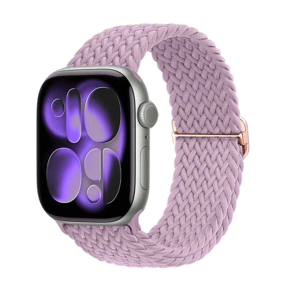 band for Apple Watch 11 band 42mm 46mm 44mm 40mm 45mm Apple Watch Ultra 3 49mm Elastic Braided band correa Series 10 9 8 7 6 SE