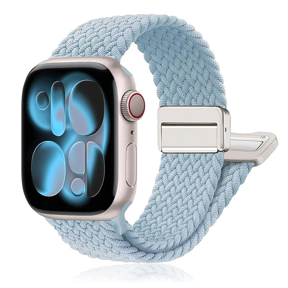 Braided LOOP band For Apple Watch 11 10 band 42mm 46mm SE3 40mm 44mm Magnetic Correa band Series 9 7 6 8 45mm 41mm 40mm Band