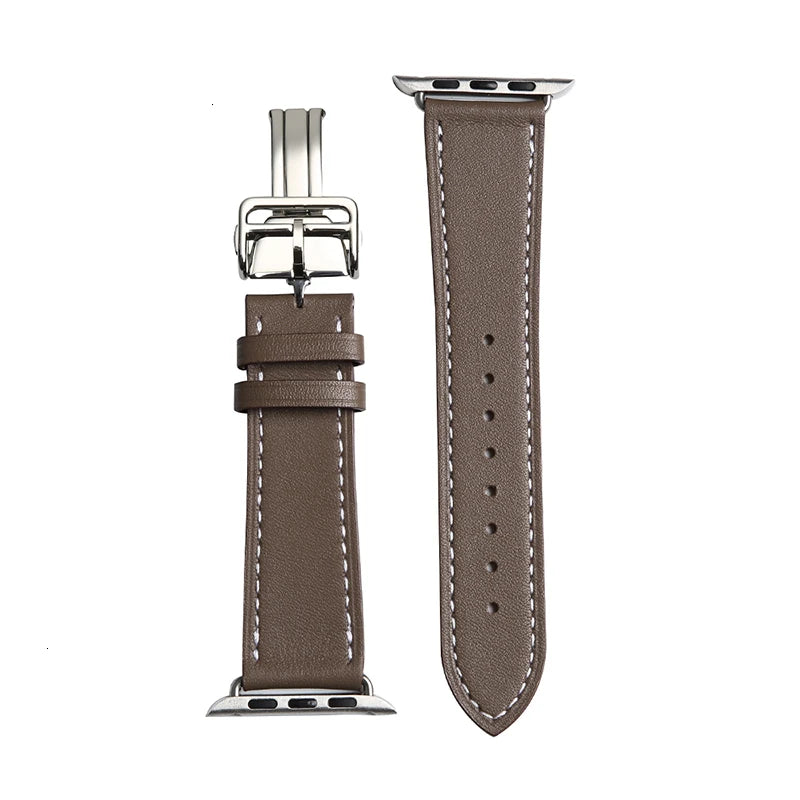 Genuine Leather band For Apple Watch Series 11 10 9 8 SE 3 band 46mm 44mm 41mm 45mm 42mm 38mm band Apple Watch Ultra 3 2 1 49mm