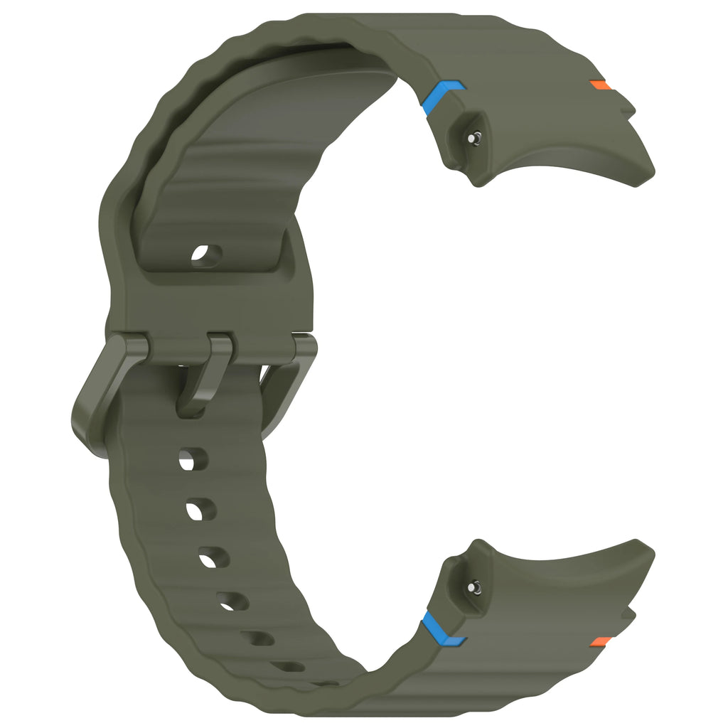 Official Silicone Strap For Samsung Galaxy Watch 7/FE/6/5/4 44mm 40mm 5 Pro Wave Bracelet Galaxy Watch 6 Classic 47mm 43mm Band