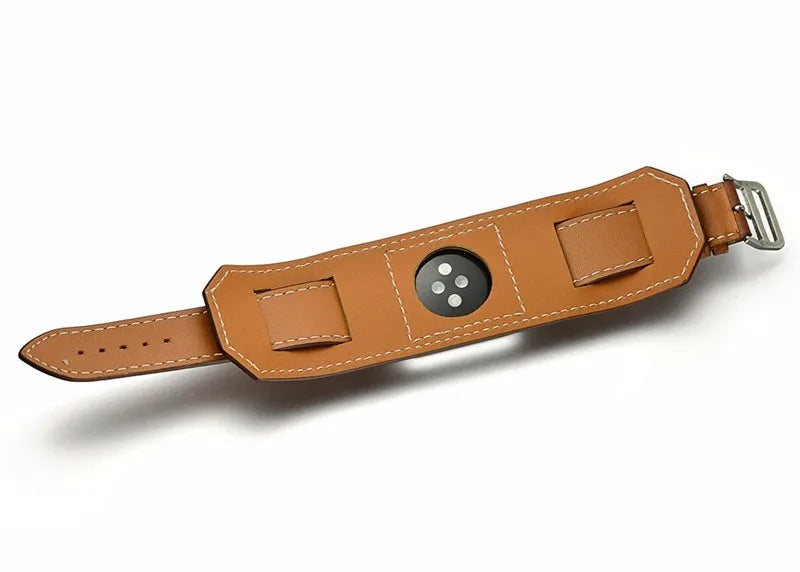 Cuff band for Apple Watch band 44mm 45mm 40mm 49mm 41mm 42mm 38mm Leather watch band Apple Watch Series 9 8 7 5 SE 6 Ultra 2 band