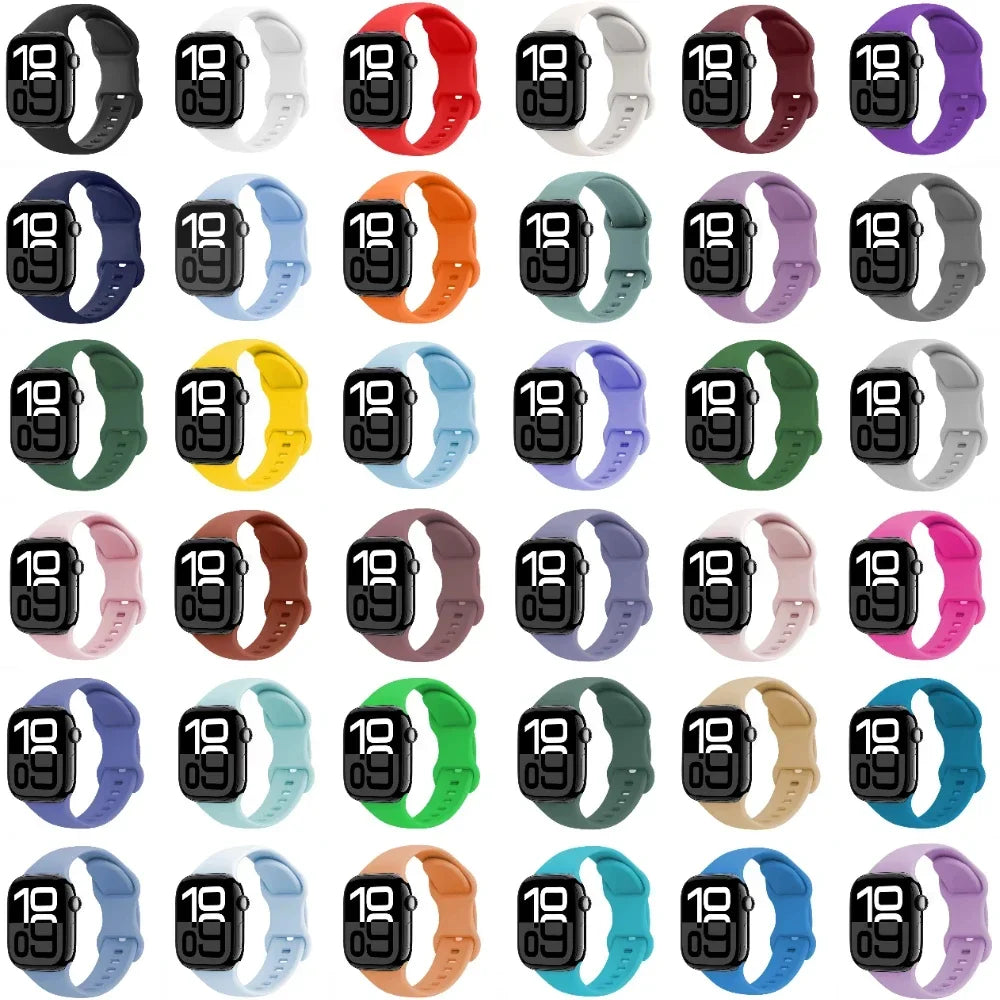 Silicone band For Apple Watch band 11 10 9 8 7 46mm 42mm 45mm 41mm band Wristband Apple Watch Ultra 3 49mm 6 5 4 SE 44mm 40mm Belt