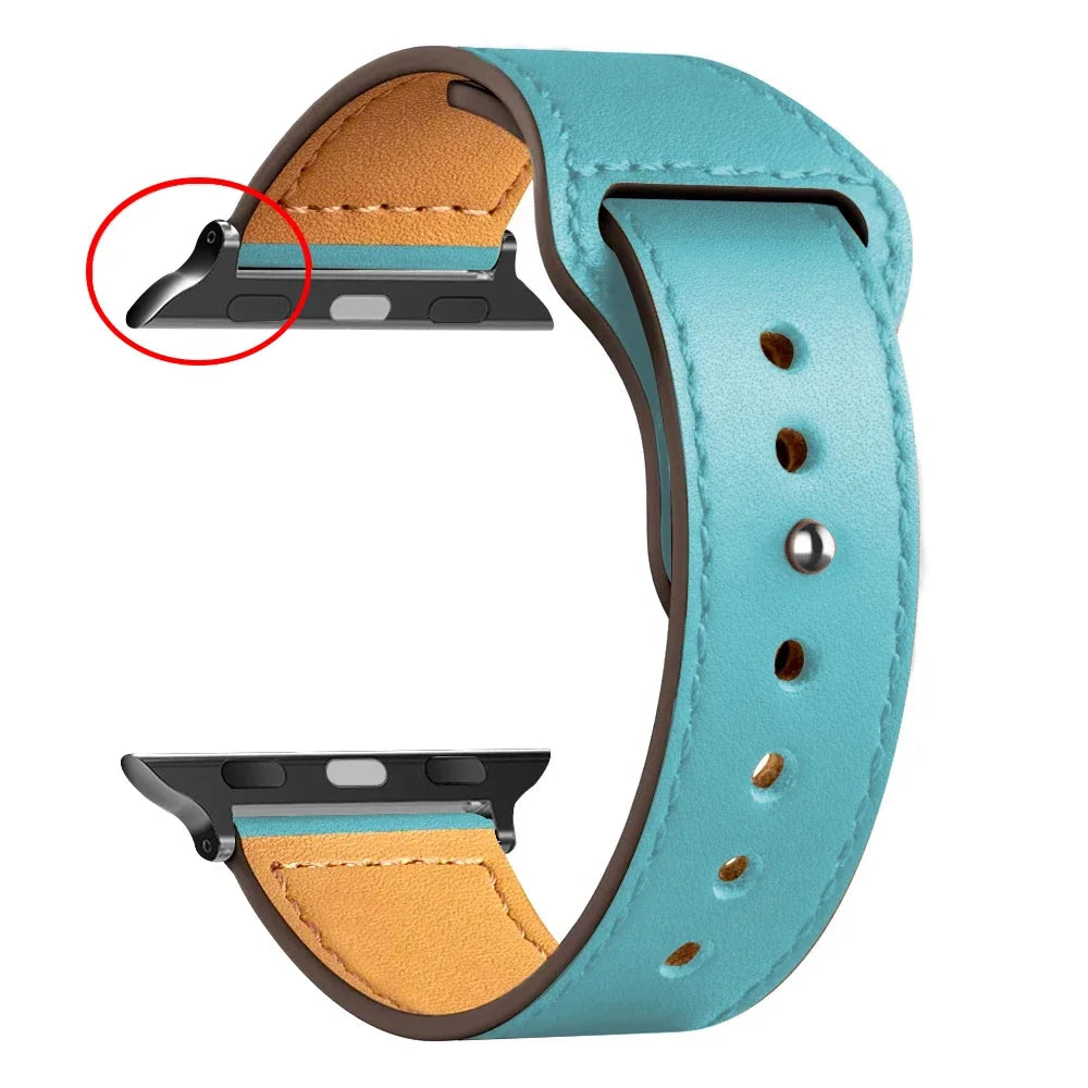 Leather band For Apple Watch band Ultra 49mm 46mm 44mm 40mm 38mm 42mm sport band Apple Watch Series 10 9 8 7 3 5 6 SE 41mm 45mm
