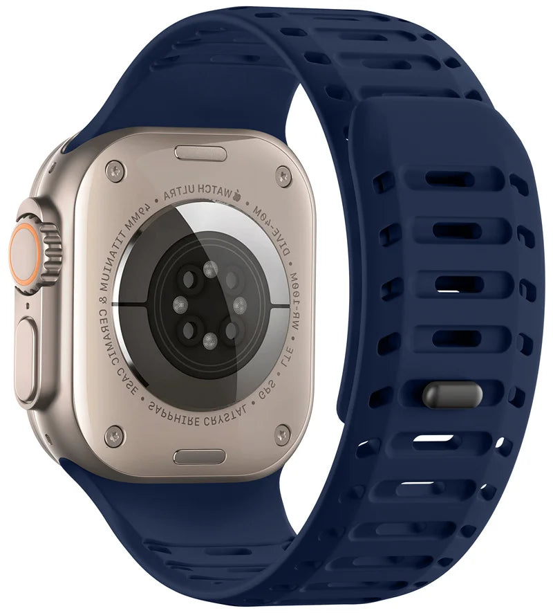 Magnetic band For Apple Watch Ultra 10 9 8 7 6 SE 5 Soft Silicone Breathable band For Apple Watch 42mm 44mm 45mm 46mm 49mm