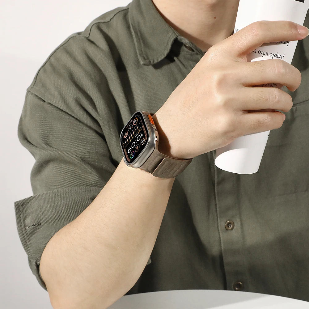 FineWoven band for Apple Watch 11 band 46mm 42mm 49mm 40mm 45mm 41mm 44mm Magnetic Link band Apple Watch Series 10 9 8 6 7 SE Ultra 3